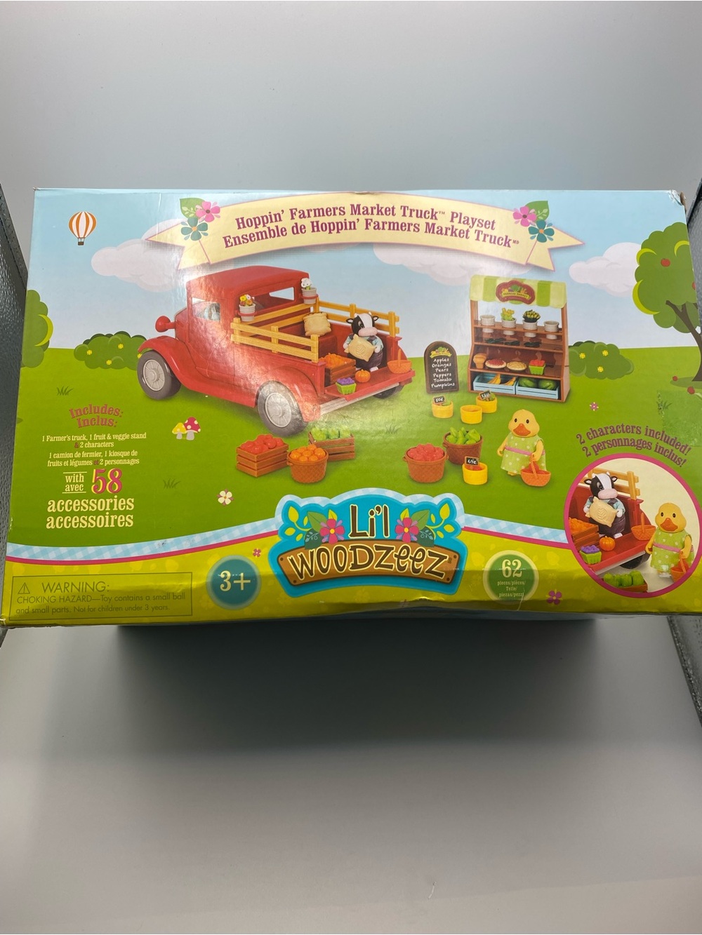 NEW Lil Li’l Woodzeez Farmers Market Truck Playset 58 pieces